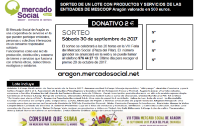 Sorteo de un lote con productos y servicios de MESCoop Aragón valorado en 500 euros.