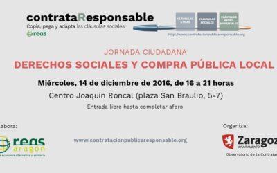 Derechos sociales y compra pública: jornada el 14 de diciembre