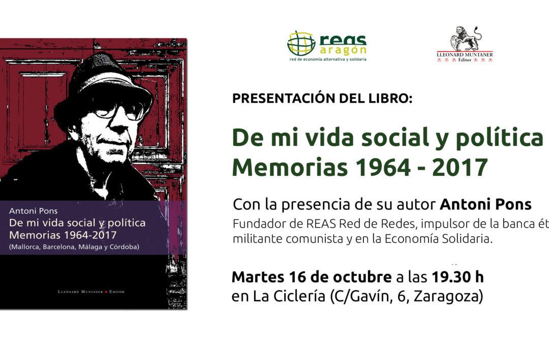 Presentación del libro «De mi vida social y política Memorias 1964-2017» de Antoni Pons